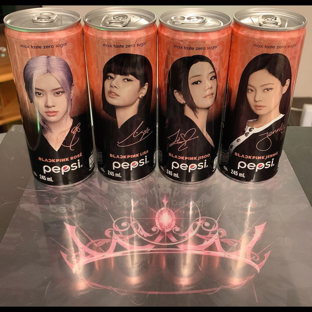 ( HÀNG TRƯNG BÀY HẾT HSD) PEPSI x BLACKPINK MÀU ĐEN HỒNG
