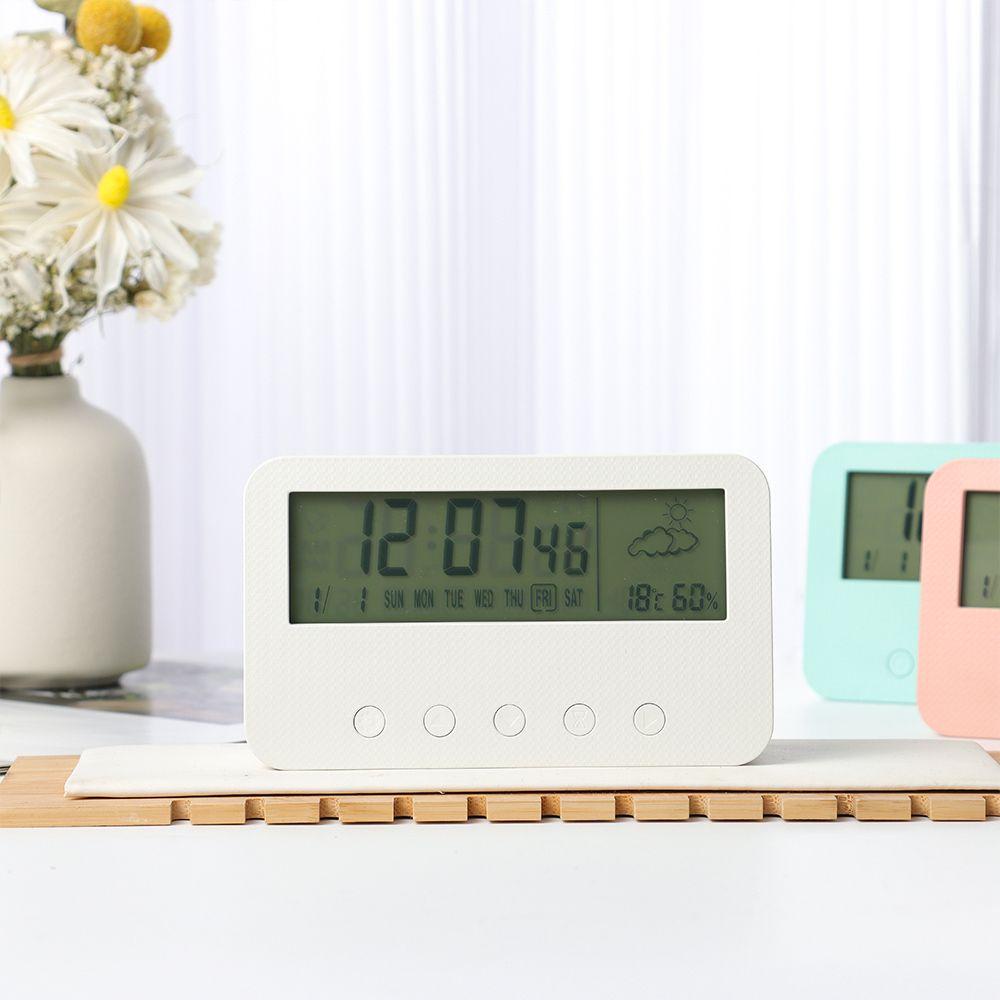Đồng Hồ Báo Thức Điện Tử Có Đèn LED Hiển Thị Nhiệt Độ Và Độ Ẩm Sáng Tạo