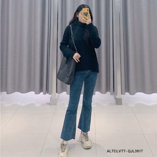 Quần jean nữ quần jeans loe 3917 ống loe ulzzang xanh đậm xanh nhật đủ size