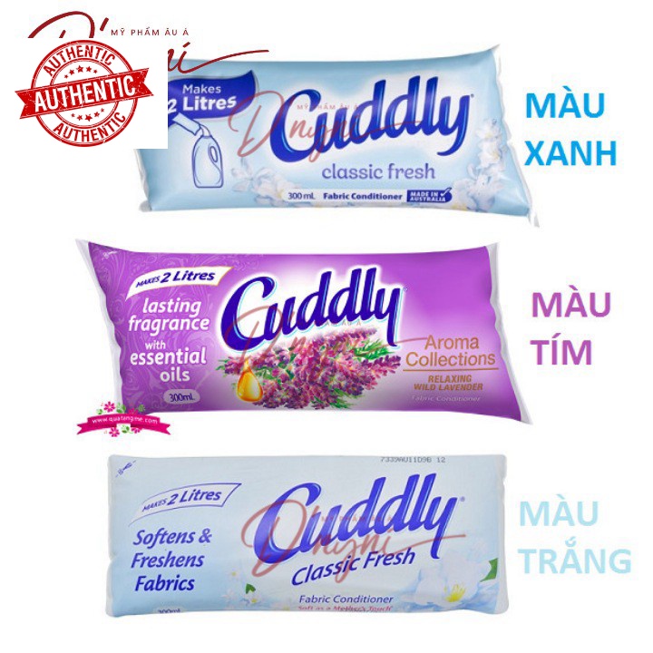 Nước Xả Vải Cô Đặc CUDDLY CLASSIC FRESH 300ML FABRIC CONDITIONER SACHET ÚC