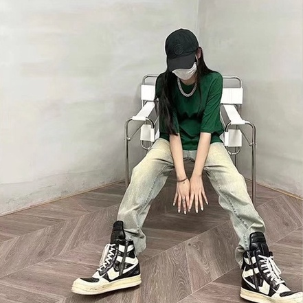Quần jean ôm retro unisex quần đen hiphop Màu Trơn quần jean trắng oversize Quần hiphop trẻ tuổi quần jean bé trai