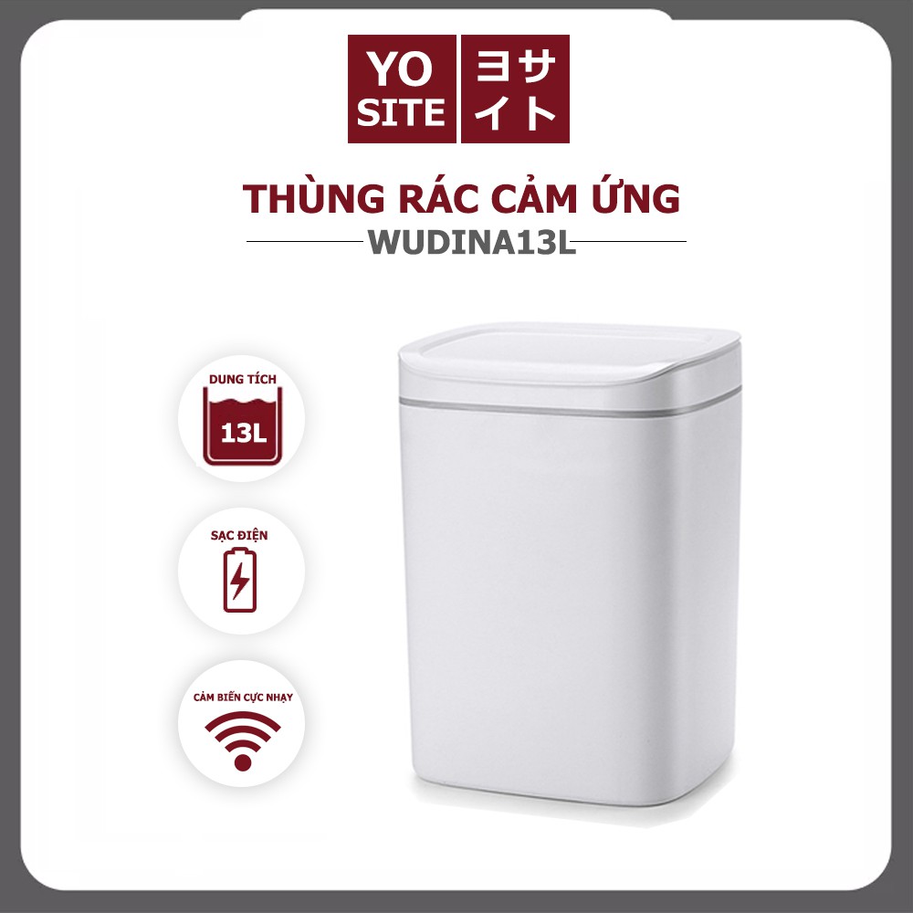 Thùng Rác Cảm Ứng Thông Minh Có Nắp Đóng Mở Tự Động Có Hộp Đựng Túi Rác Tiện Lợi Đèn Chiếu Sáng Ban Đêm