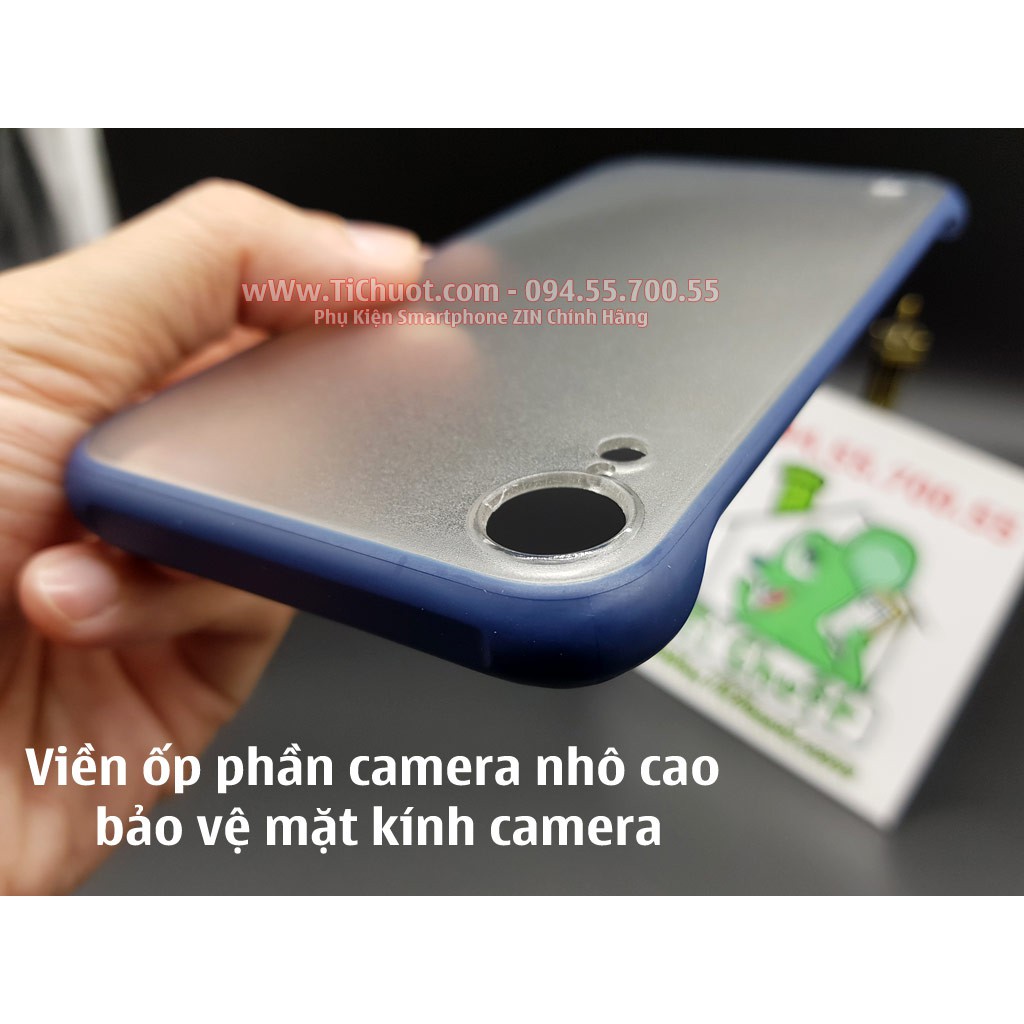 Ốp Lưng iPhone XR Nhám Mờ Viền Màu Dẻo Không Cạnh Hông