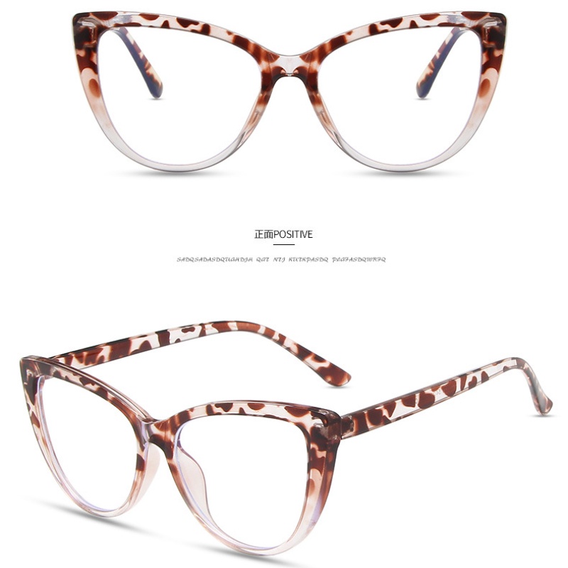 (KIQI-FASHION) COD Kính Mắt Mèo Chống Ánh Sáng Xanh Thời Trang Phong Cách Retro Cho Nữ