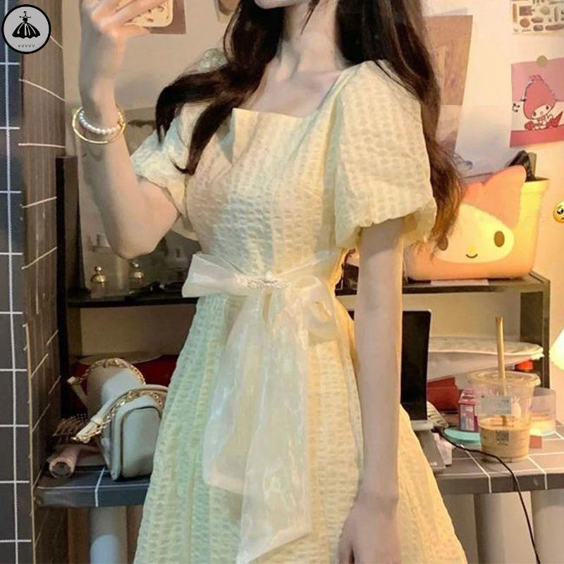 Váy babydoll Đầm Công Chúa Mùa Hè Dáng Vừa Eo Hẹp Eo Hẹp Eo Nhẹ Nhàng Hình Hoa Chuông Ngọt Ngào Cho Nữ
