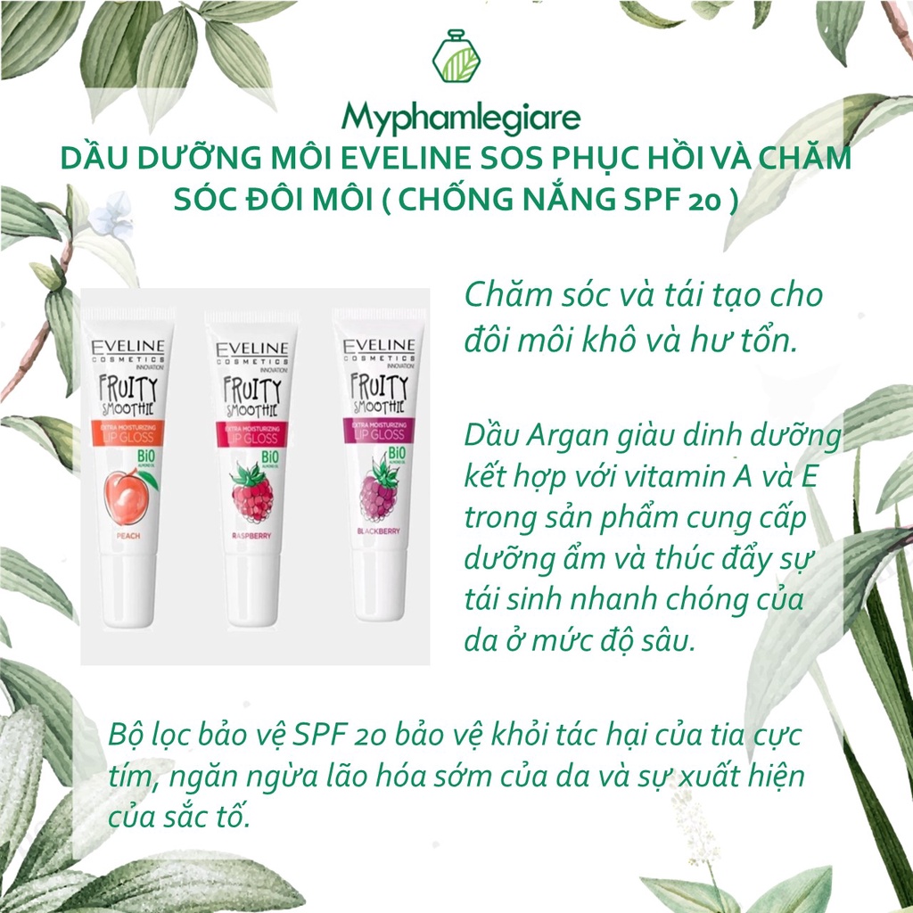 DƯỠNG MÔI SOS + cải thiện THÂM MÔI, KHÔ NỨT + CHỐNG NẮNG