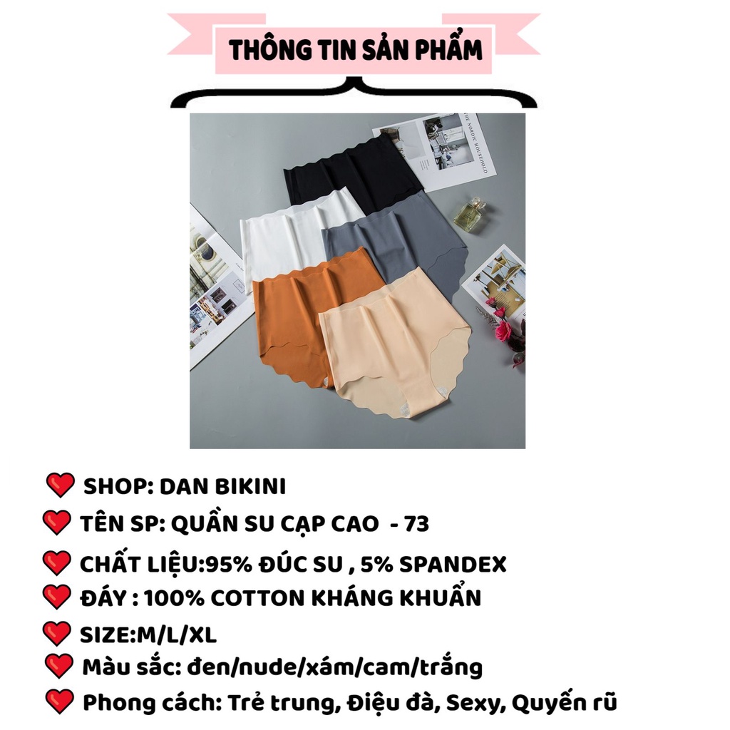 Quần Lót Nữ ❤️ Quần lót đúc su cạp cao Thun Lạnh không đường may viền sóng gợi cảm tôn dáng sexy mẫu 73