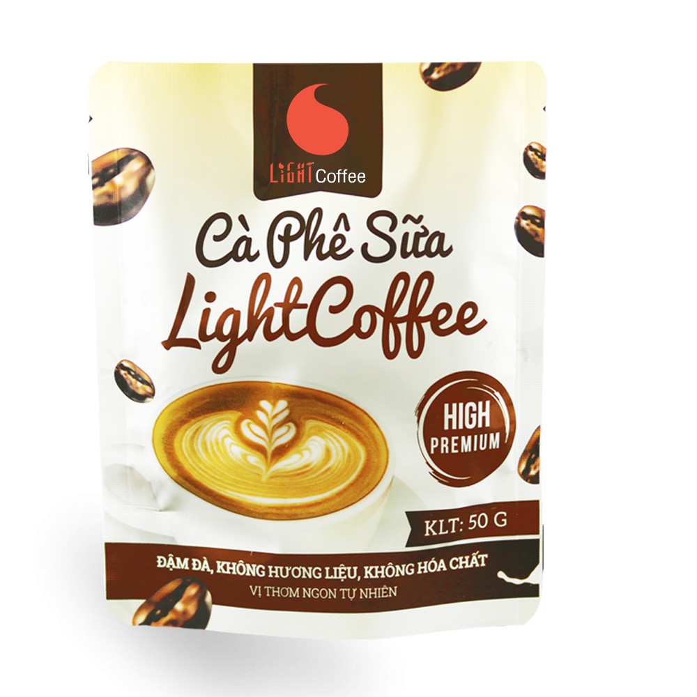 Cà phê sữa hòa tan 3in1 - Light Coffee vị đậm đà - không hương liệu 50g