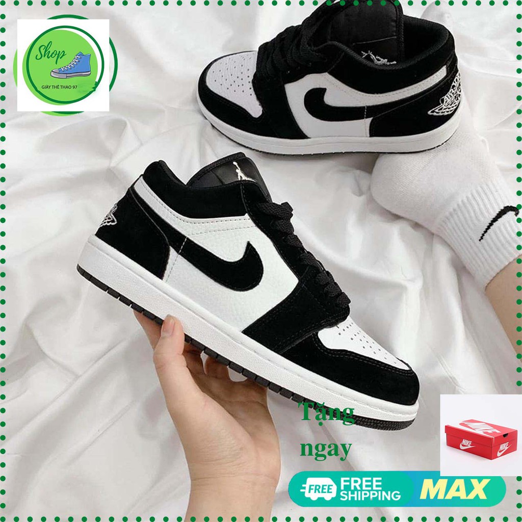 giày thể thao jd đen trắng cổ thâp nam nữ, giày sneaker thời trang,