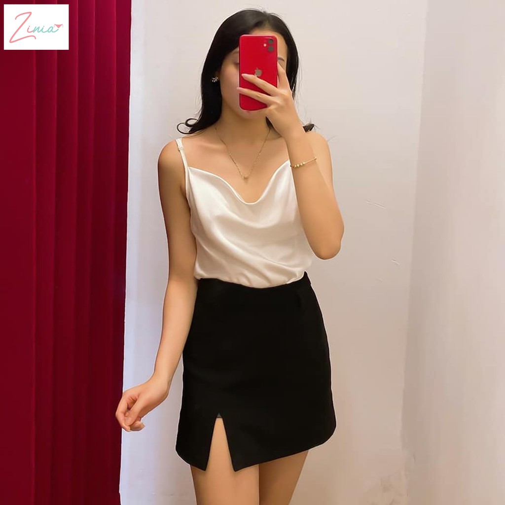 Áo Hai Dây Lụa Cổ Đổ Mặc Cùng Blazer, Vest Và Áo Cardigan Mùa Thu N157 ZINIA | BigBuy360 - bigbuy360.vn