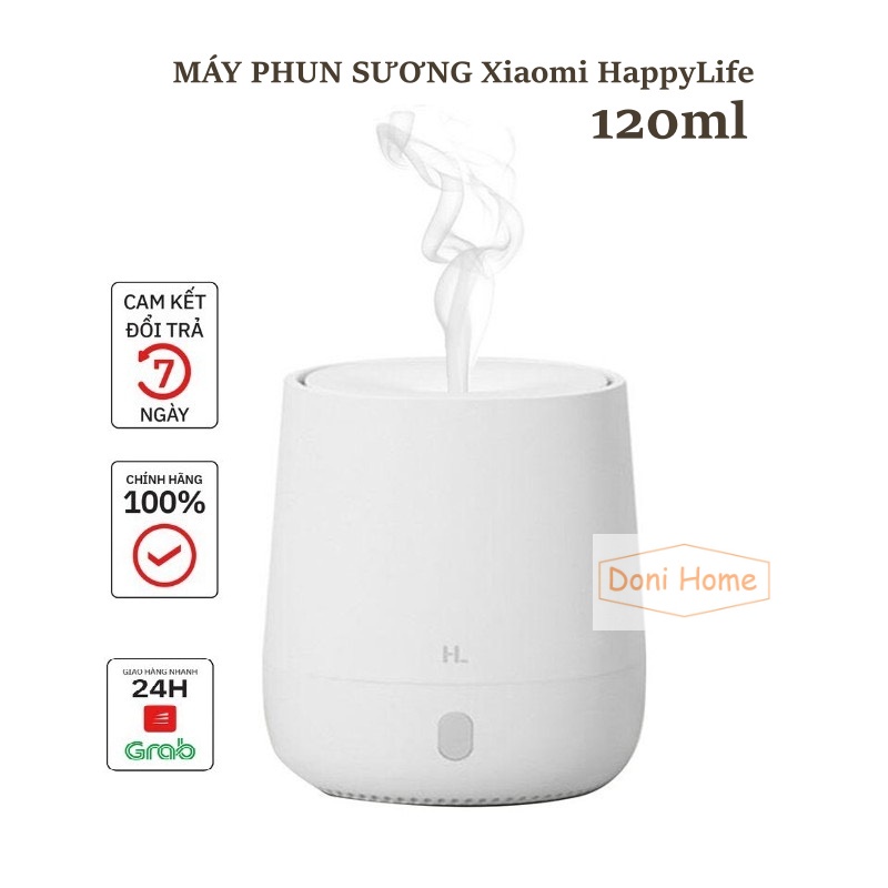 [Mã Hoàn Xu 50k] Máy Phun Sương Tạo Ẩm Xiaomi Happy Life | 120ML✅ Đèn Led 7 Màu✅ Hàng Chính Hãng