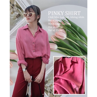 Pinky shirt 🌸🌸🌸 áo sơ mi lụa form rộng 🌸🌸🌸