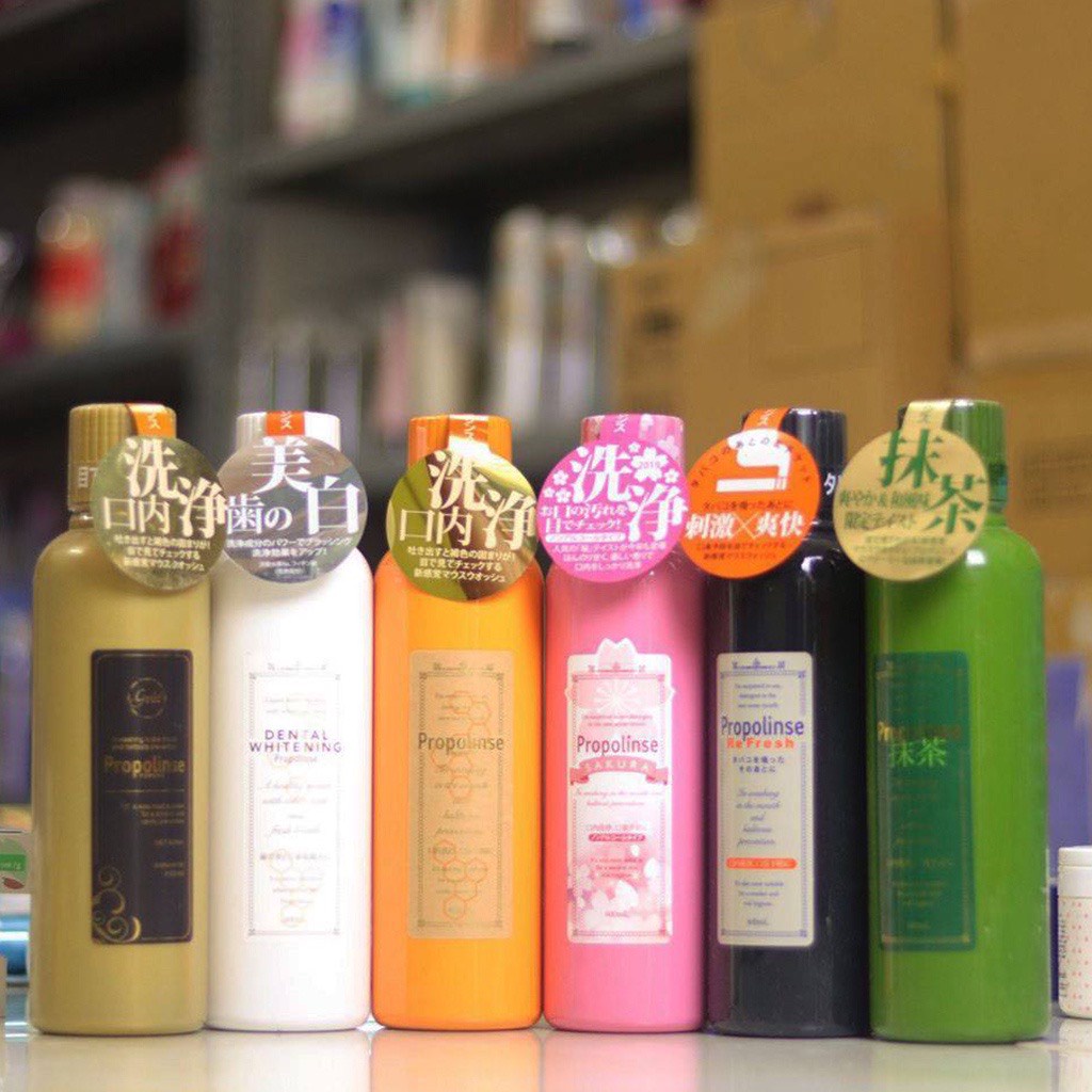 Nước Súc Miệng Propolinse Chai 600ml Đủ 5 Loại - Nhật Bản