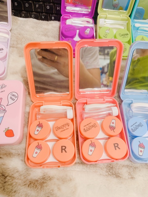 Khay đựng lens bánh kem - khay đôi