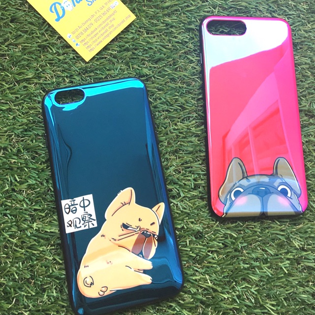 Ốp dẻo xà cừ chó Bull iphone 6 plus / 7 plus / 8 plus