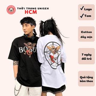 Áo thun BoBui Thiên Thần Skel Angel Star Logo - Áo thun oversize nam nữ AL62