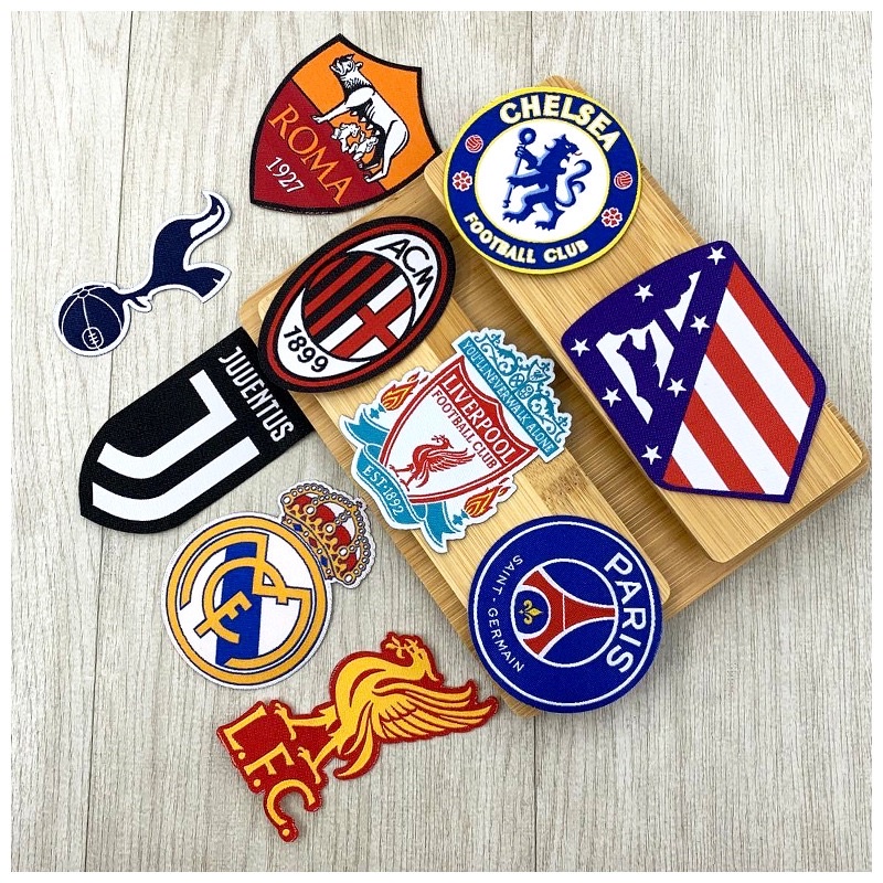 Combo 5 sticker vải ủi quần áo logo đội bóng