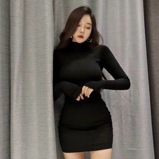 Váy cao cổ body hàng quảng châu