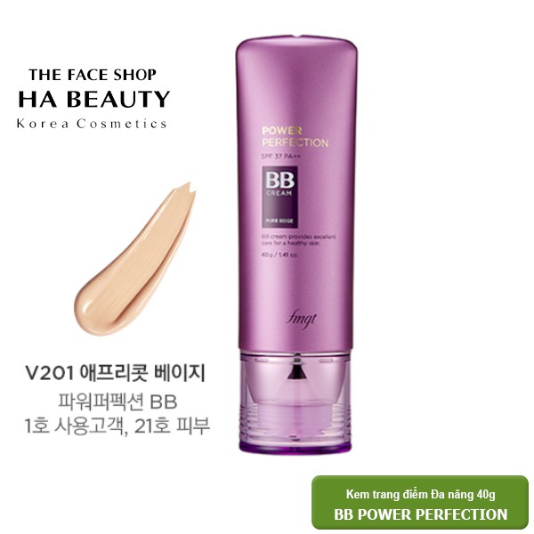 Kem nền che khuyết điểm kiềm dầu trang điểm đa năng BB Cream Power Perfection Hàn Quốc The Face Shop 20g SPF37 PA++ | BigBuy360 - bigbuy360.vn