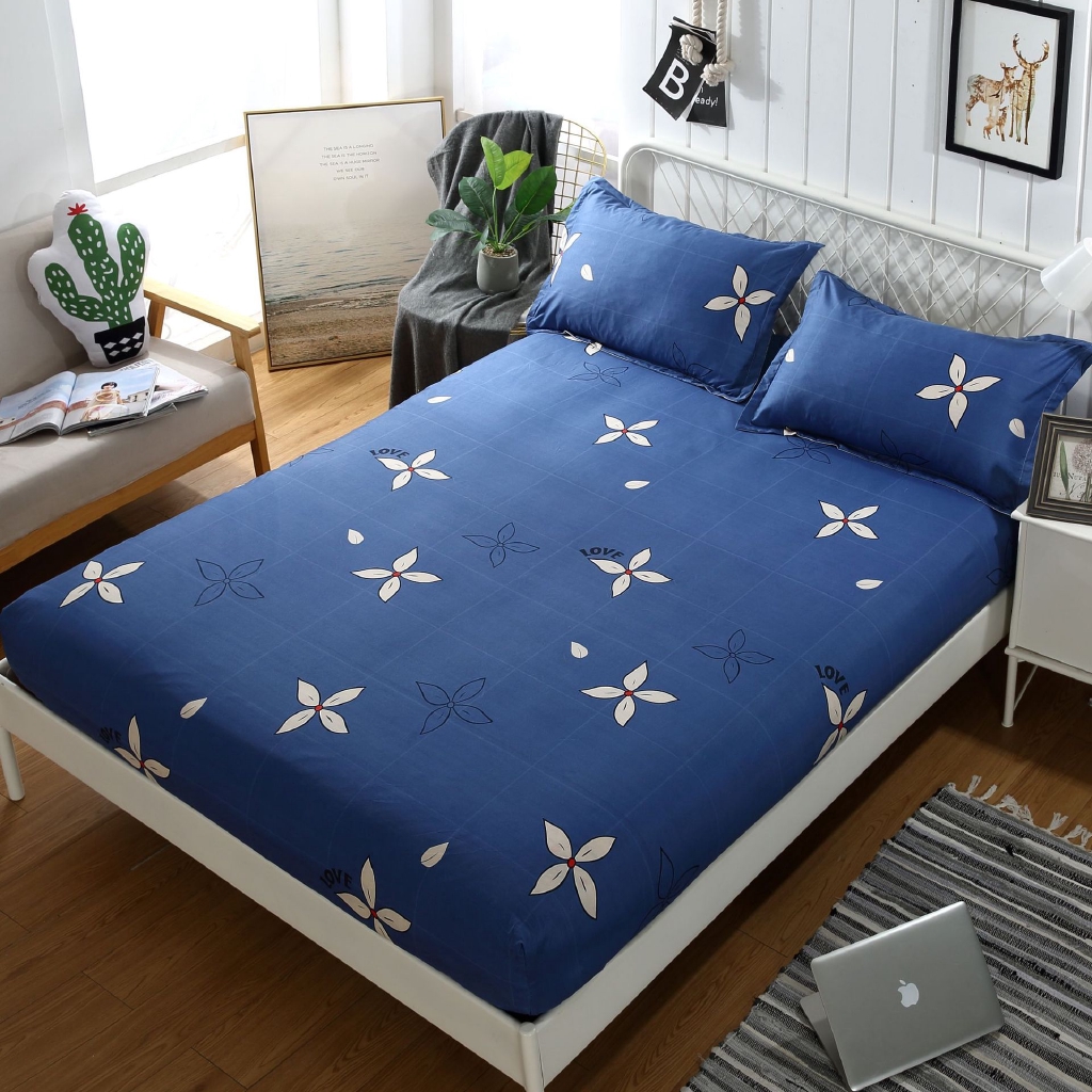 Bộ Chăn Ga Và Vỏ Gối Mềm Mịn Họa Tiết Hiện Đại