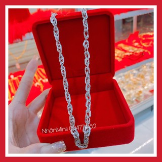 Dây chuyền xi bạch kim italy - 51125
