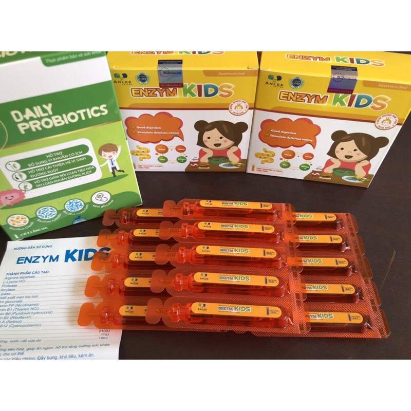 Combo ENZYM KIDS &amp; DAILY PROBIOTIC men bào tử lợi khuẩn