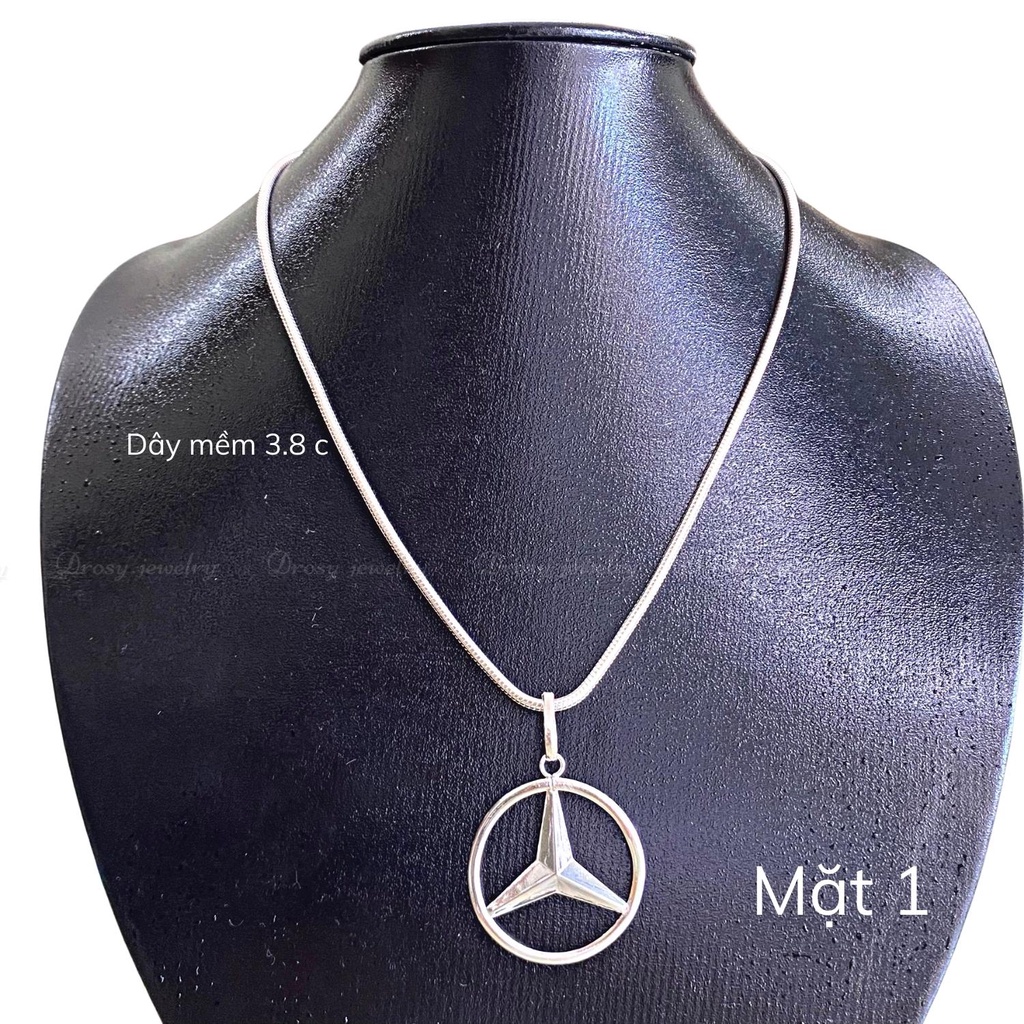 Mặt dây chuyền nam bằng bạc nguyên chất