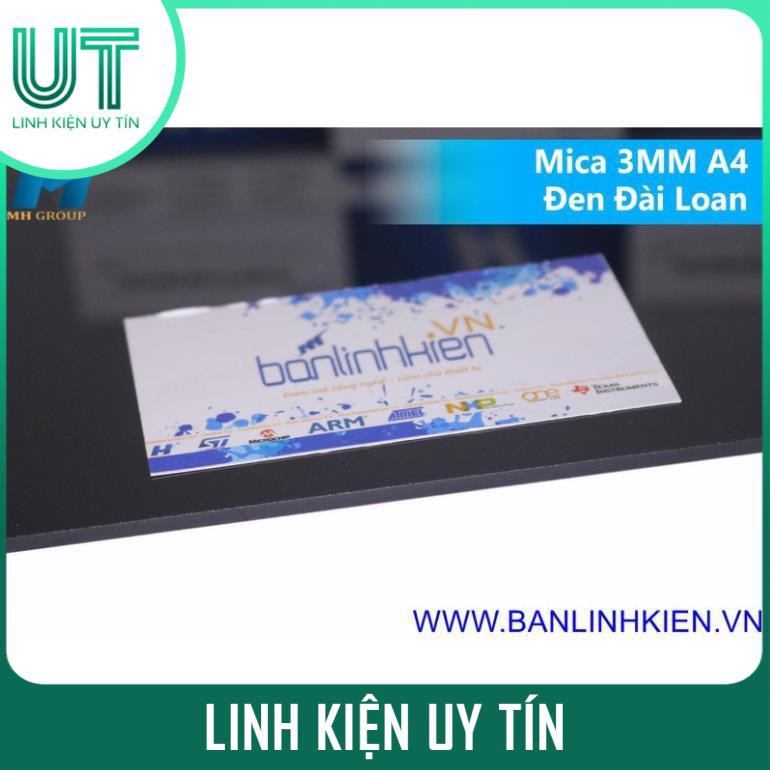 Mica khổ A4 dày 3MM 3 loại Trắng Đen Chàm (Đài Loan)