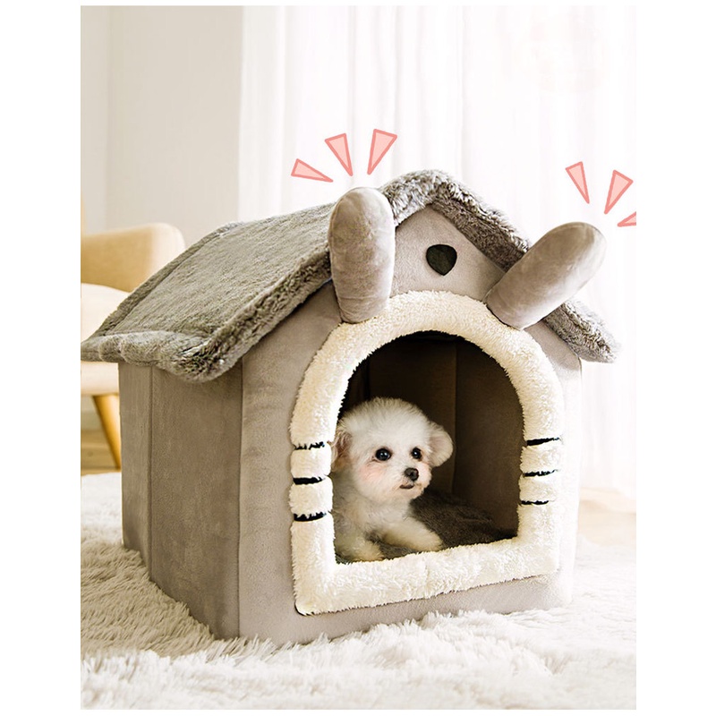 Chuồng chó/giường cho chó /giường cho mèo /giường ngủ cho chó/đệm ngủ cho chó/giường cho thú cưng/Có thể tháo rời và rửa được / tai dài / dễ thương