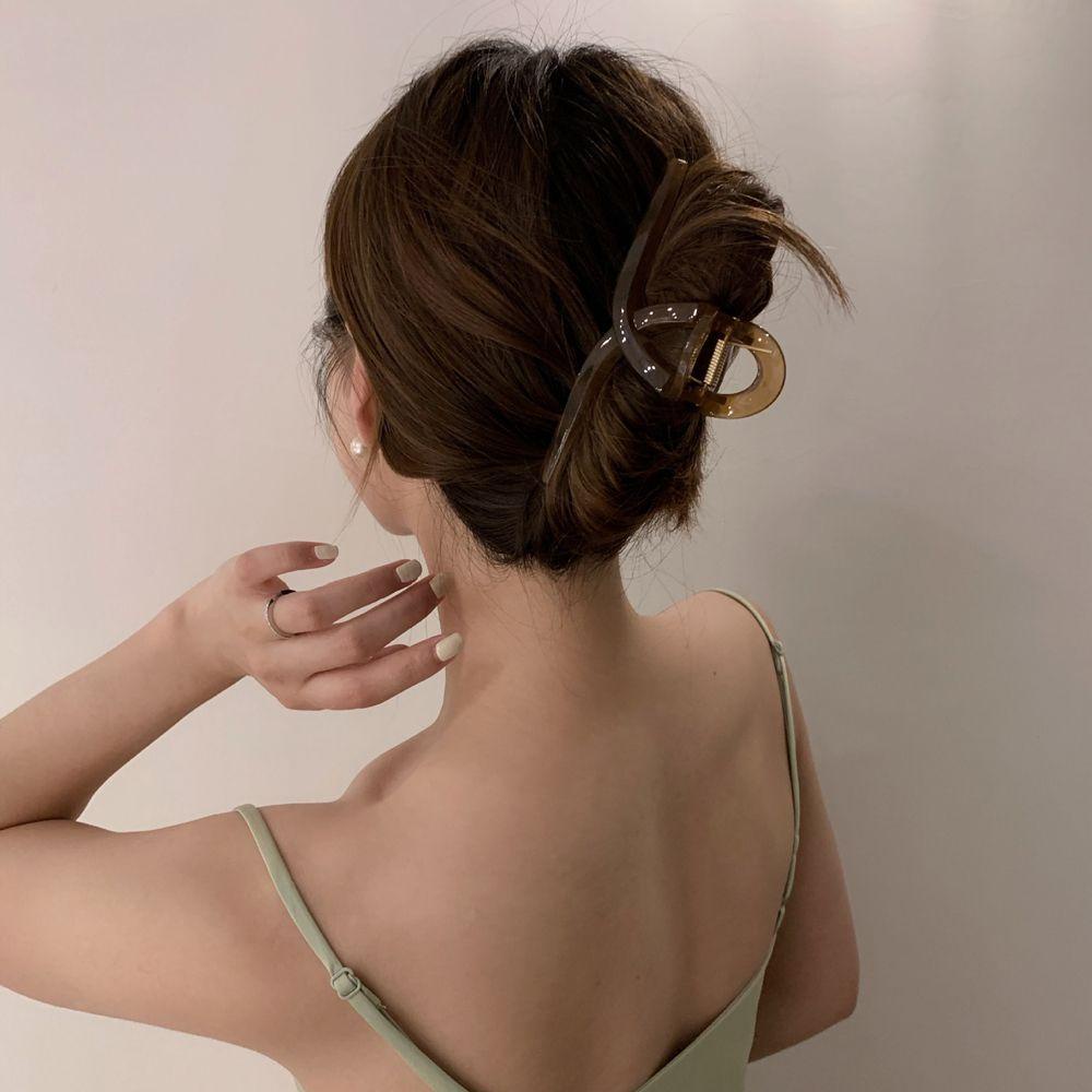 Giá Đỡ Kẹp Tóc Đuôi Ngựa Bằng Nhựa Màu Kẹo Ngọt Thời Thượng Cho Nữ