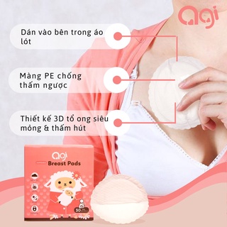 Miếng lót thấm sữa cao cấp Agi hộp 30 miếng