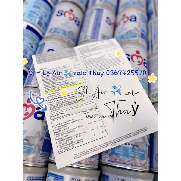 (Hàng Air ✈️ bill date 8/2024) Sữa SMA Lactose Free lon 400g của UK