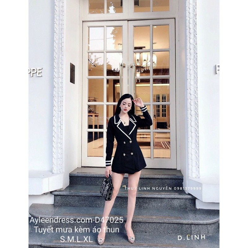 Set vest quần đùi áo vest áo trong viền