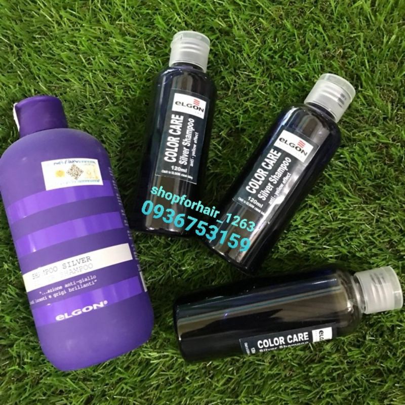 ♥️CHÍNH HÃNG♥️ DẦU GỘI TÍM ELGON SILVER DÀNH CHO TÓC BẠCH KIM 120ML