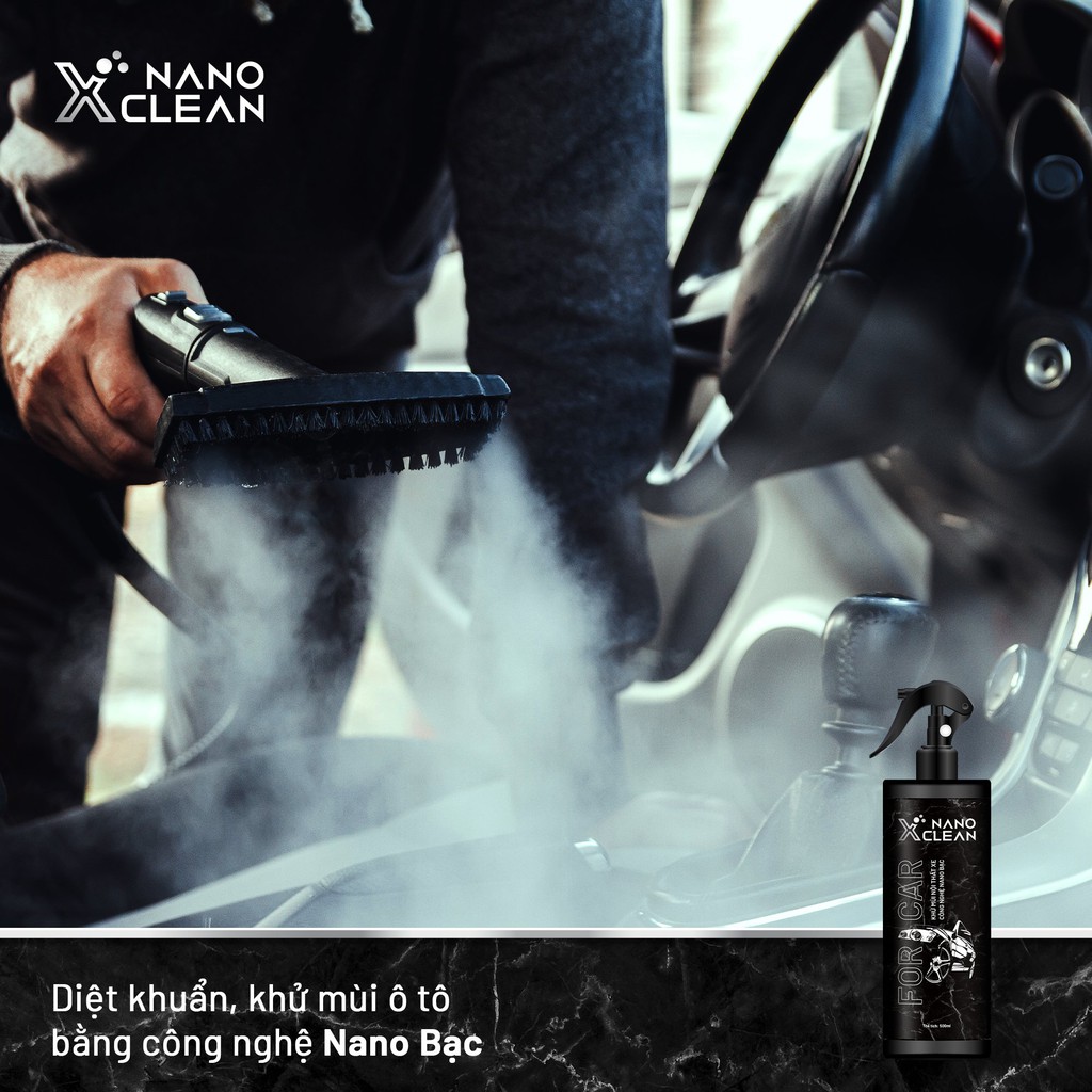Dung dịch tạo khói, phun khói Nano Xclean For Horeca - khử Mùi ô tô, xe hơi, mùi hải sản, ẩm mốc (combo 5L & 500ml)