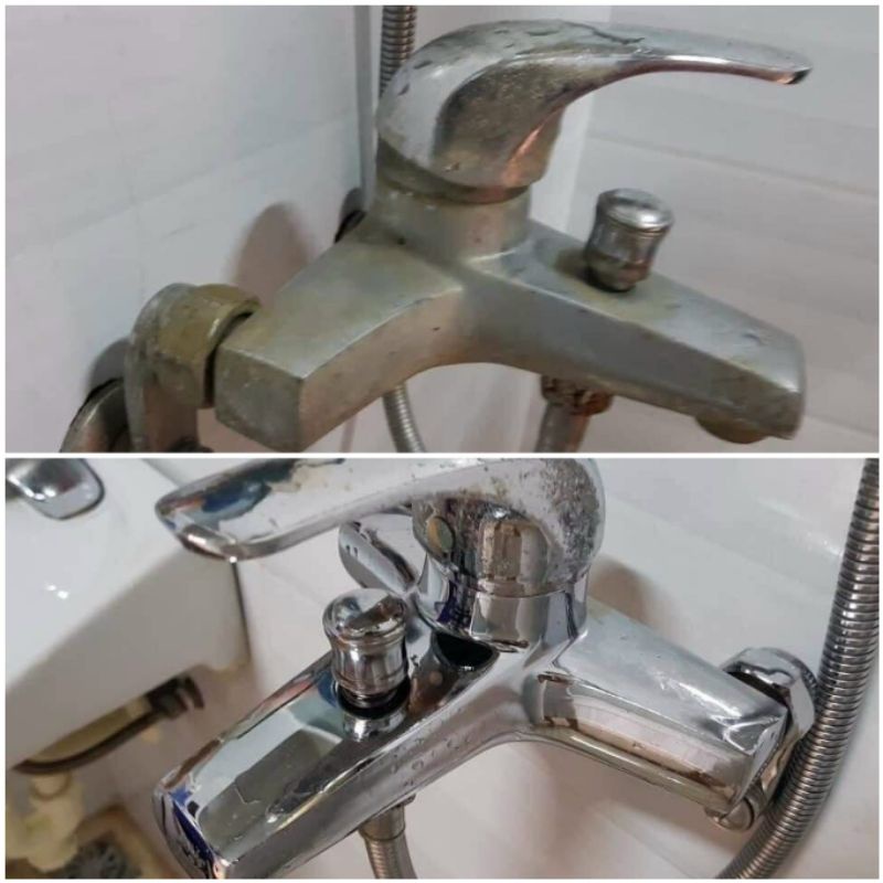 CHAI XỊT DR.C 4G+ LÀM SẠCH VÒI SEN, VÁCH KÍNH, VÒI INOX SIÊU SẠCH