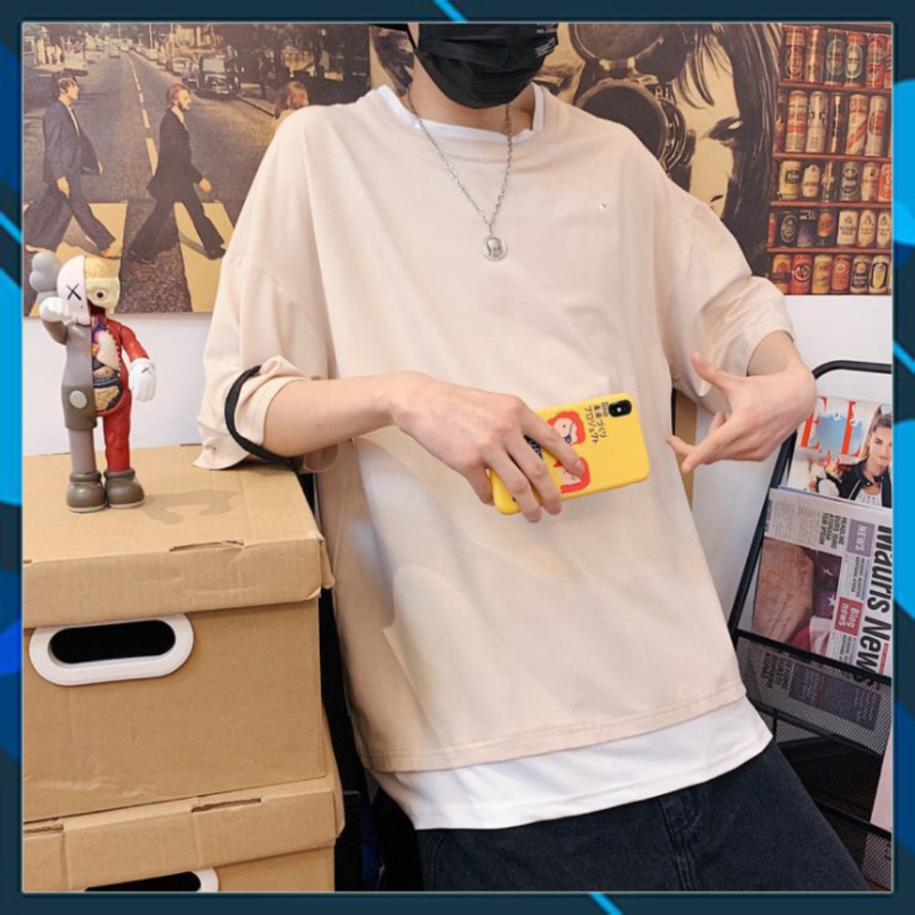 Áo Thun Tay Lỡ Vạt Layer Siêu Hot🍁 Unisex nam nữ đều mặc được | BigBuy360 - bigbuy360.vn