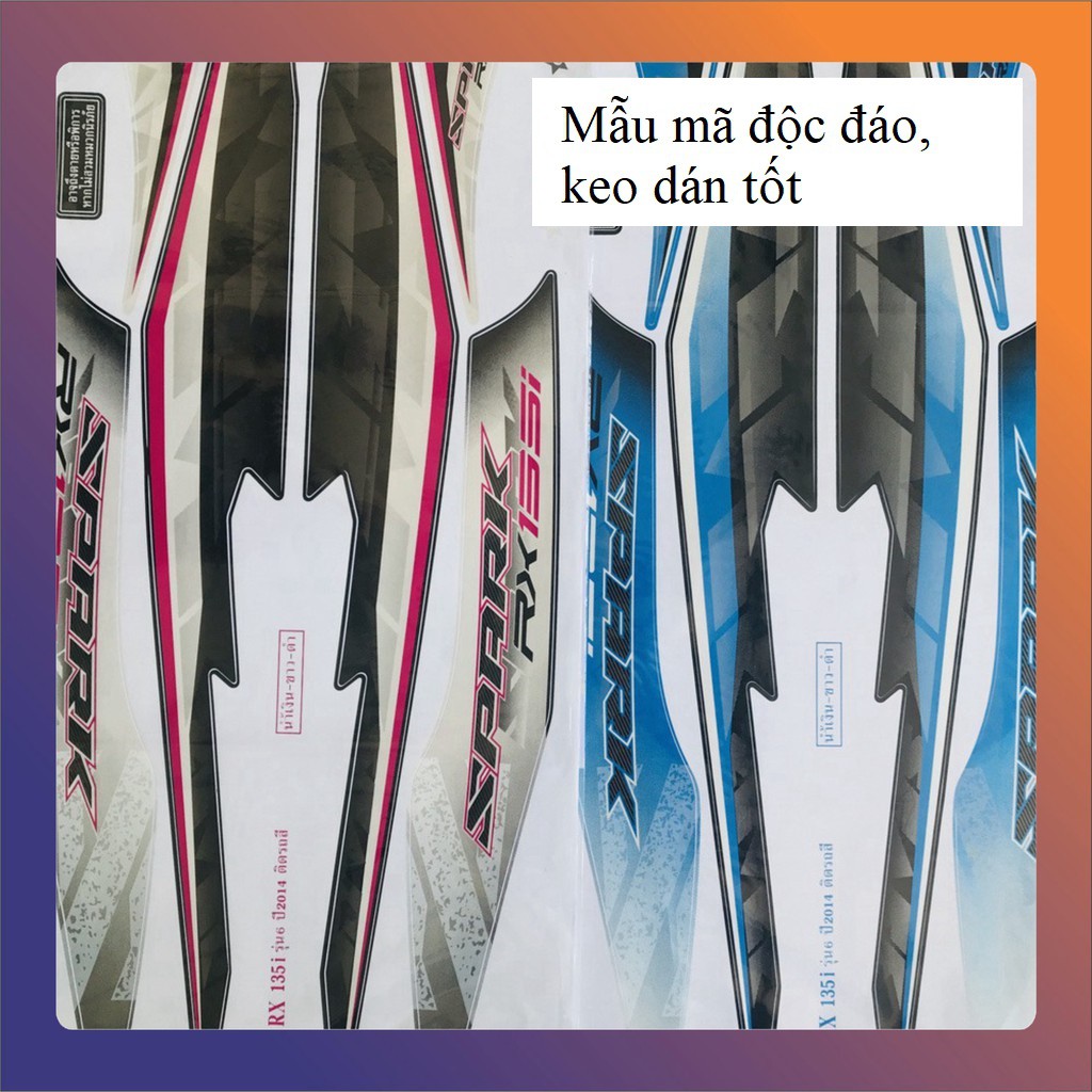 (SIÊU PHẨM) BỘ Tem chế SPARK THÁI CHO EXCITER 135CC ĐỜI 2010 MẪU NHỎ