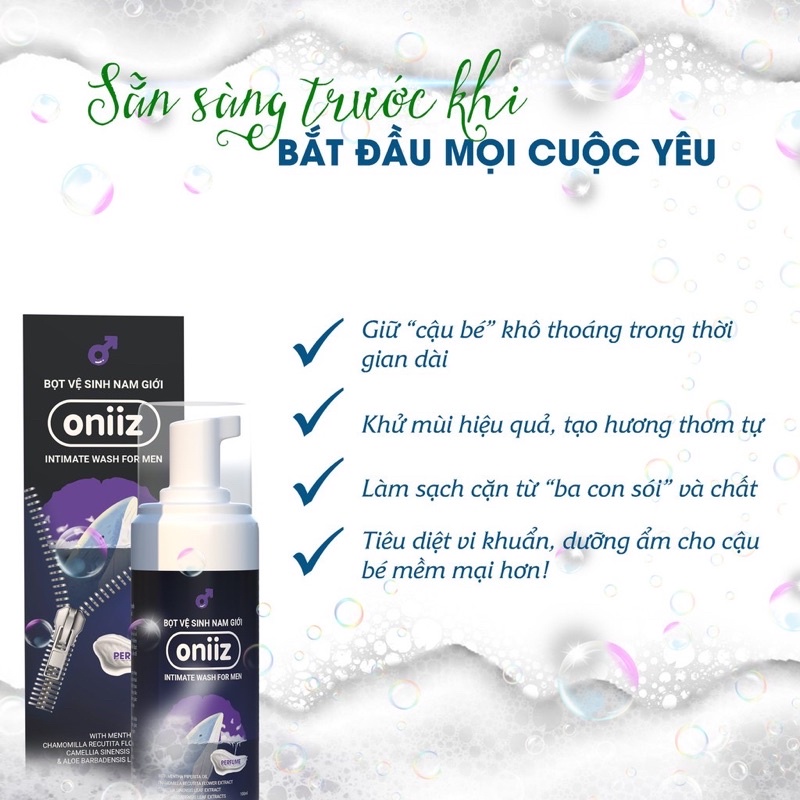 Bọt vệ sinh vùng dưới nam giới Oniiz 100ml