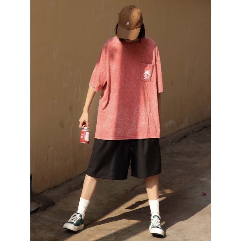 Quần Short Ống Rộng Phong Cách Nhật Bản Thời Trang Dành Cho Nam Và Nữ