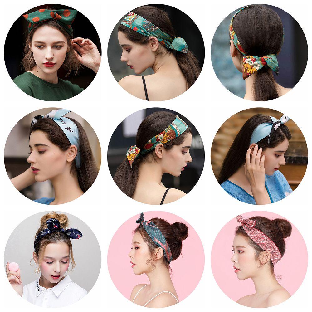 SUSANS Băng Đô Tai Thỏ Dây Ruy Băng Kim Loại Cho Nữ