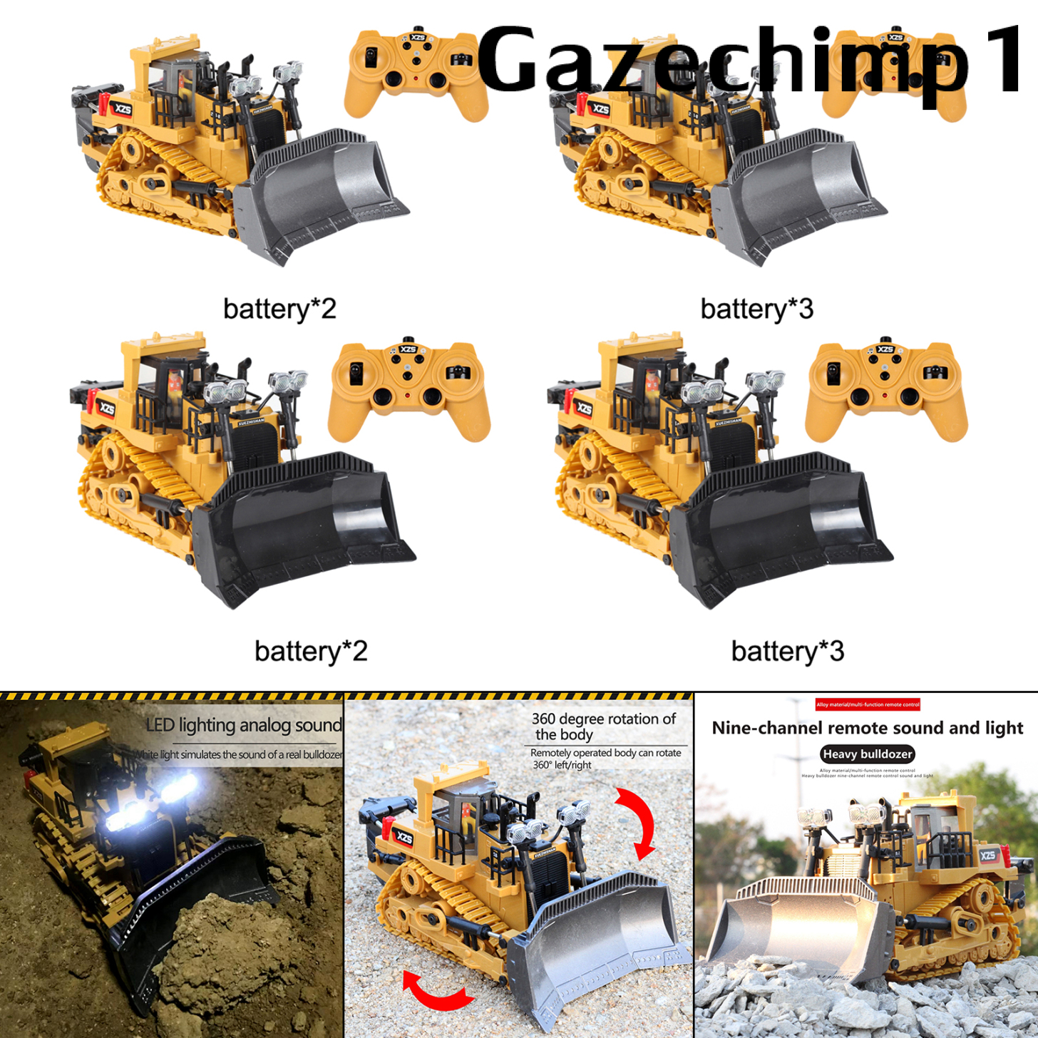 RC Xe Ủi Đất Điều Khiển Từ Xa Gazechimp1