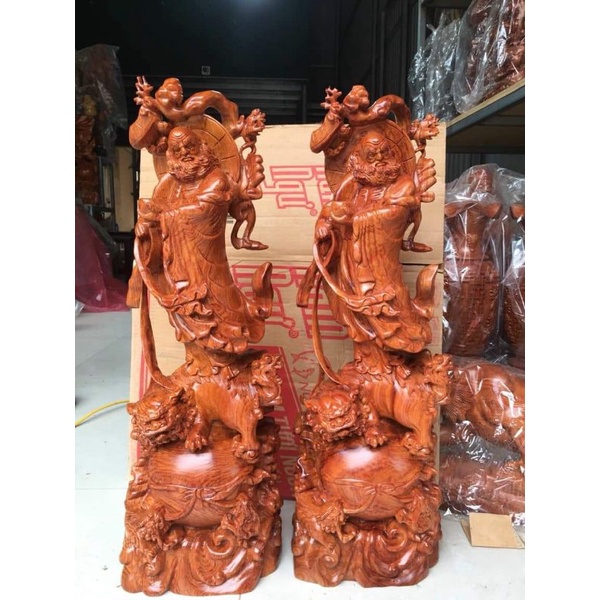 Tượng đạt ma sư tổ gỗ hương cao 60cm