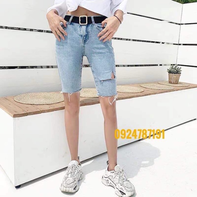 Quần ngố bigsize kim fashion, quần biker bigsize co giãn NGOD171 size 60- 82kg