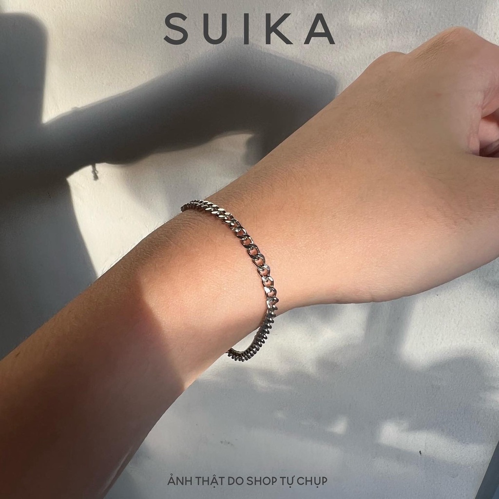 Vòng tay basic thép titan không gỉ size nhỏ Suika.accessories