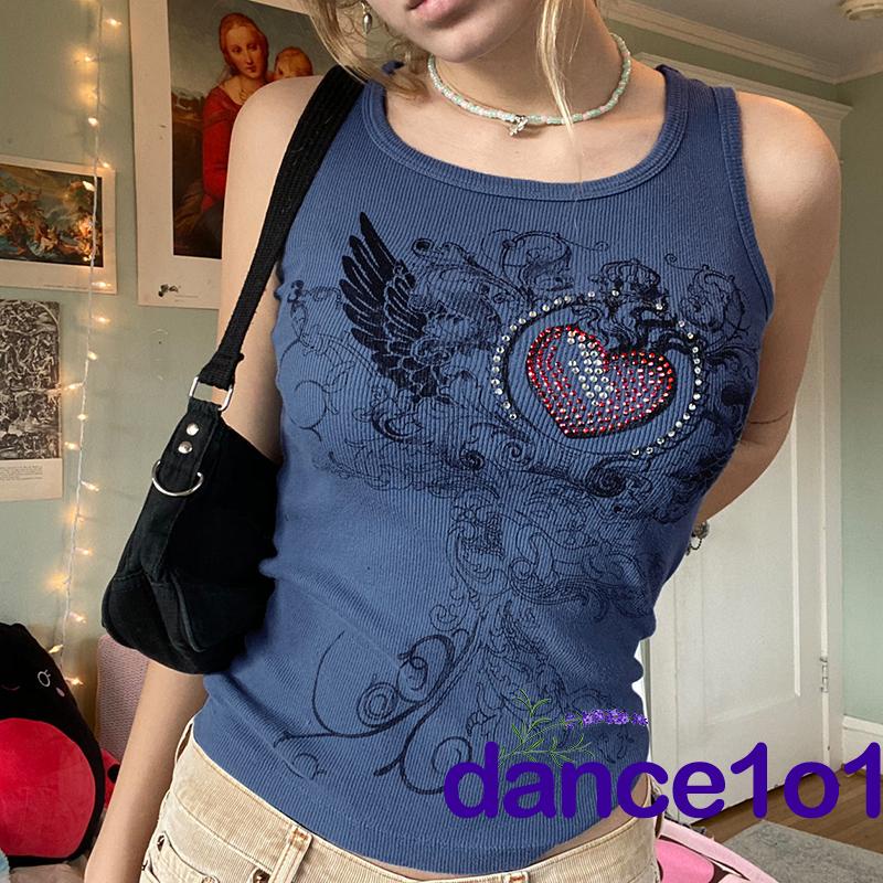 Áo hai dây dáng ôm in họa tiết thời trang mùa hè cho nữ