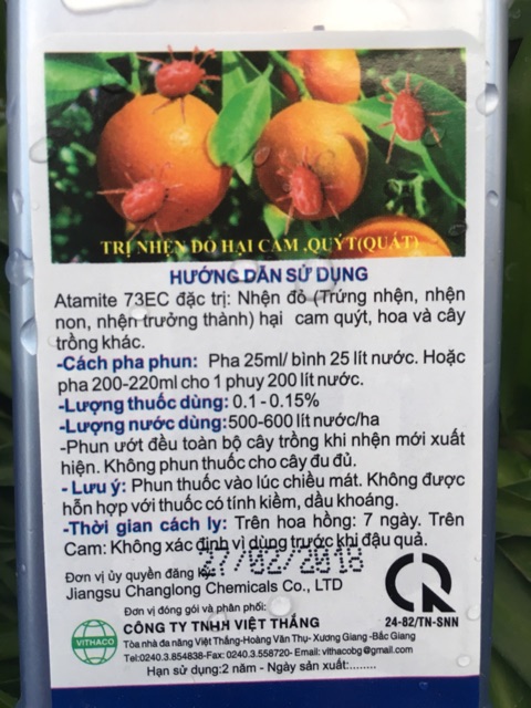 Atamite 73EC chế phẩm sinh học phòng trừ nhện cho cây trồng