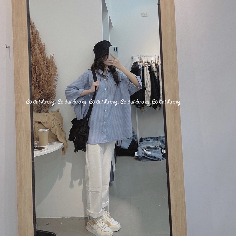 Sơ mi kẻ form to