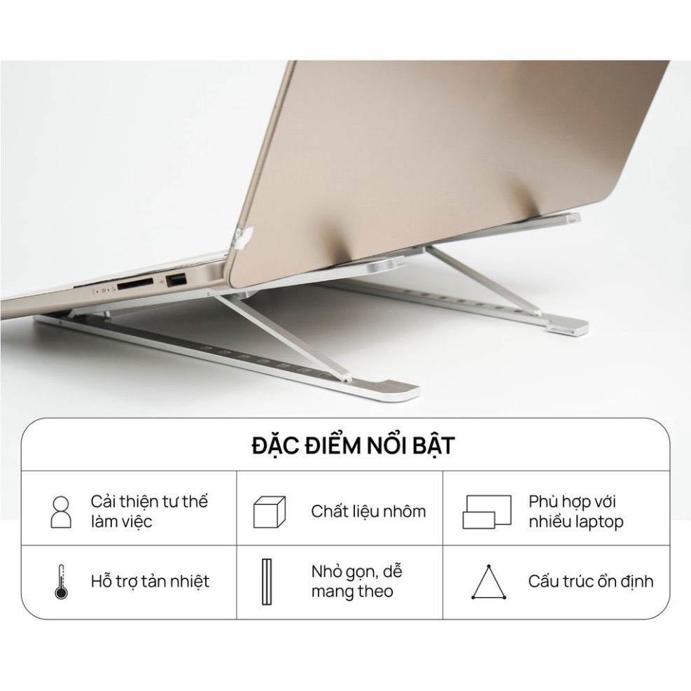Giá đỡ laptop HyperWork L2 - Chất liệu kim loại ( Hàng chính hãng )