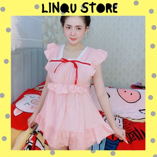 Đồ bộ tiểu thư vải đũi 🚚 FREESHIP 🚚 đồ bộ mặc nhà tiểu thư FREESIZE 40-60kg